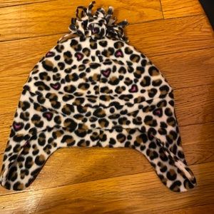 Kids leopard print winter hat